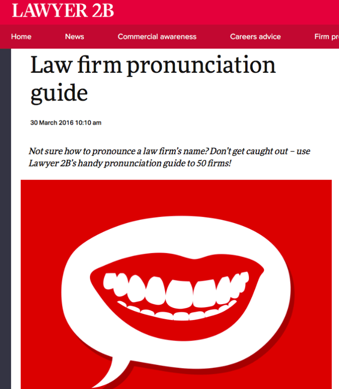 Law firm pronunciation guide